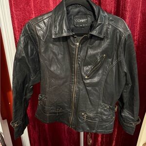 Comint vintage Black Leather Jacket